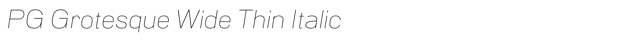 PG Grotesque Wide Thin Italic image